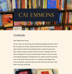 Cai Emmons November 2022 Newsletter